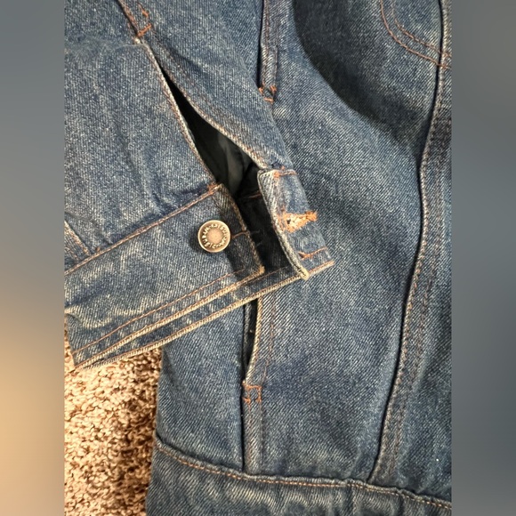 WRANGLER HERO SHERPA LINED WESTERN COWBOY TRUCKER DENIM JEAN JACKET Sz Mens XL - Picture 2 of 13